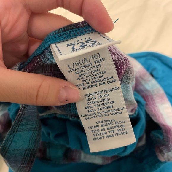 Blue tank with purple and white details - Picture 3 of 3